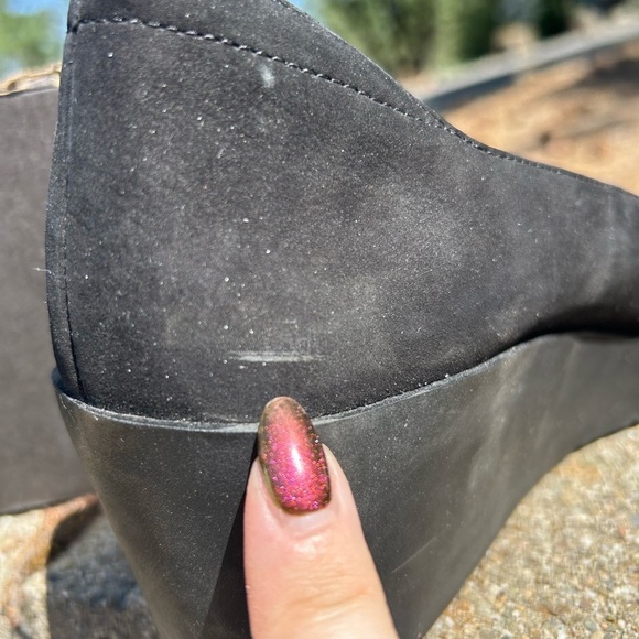 NIB Vionic Sereno Womens Sz 9.5 Black Platform Wedge Suede Pumps (READ) Comfort - Picture 9 of 11